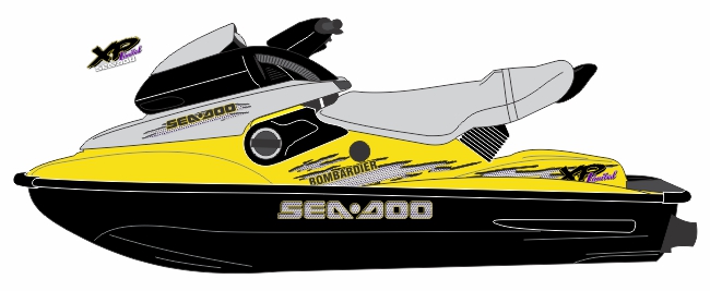 thumbnail image 2 of SEADOO XP 1997-1999 Full Graphics & Decal Kit – Custom Sticker Set, Made In USA 2 of 3